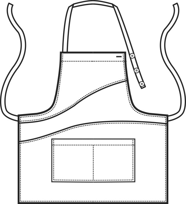 Grembiule Donna Con Pettorina Fantasia Rosa Fuxia Bianco -Lollipop Malindi - immagine 8