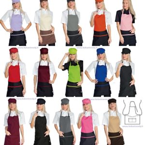 Grembiule Corto a Pettorina da Donna per Ristoranti Bar a 2 colori 13 Varianti  Brooklyn