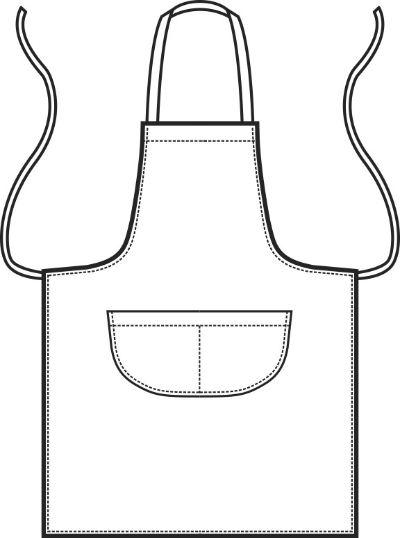 Grembiule a Pettorina In Jeans o Black Jeans di Cotone Unisex per Bar Gelateria 70X90 - immagine 3