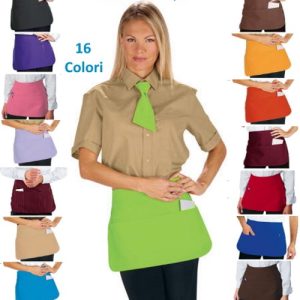 Grembiule Corto Uomo Donna Pub Ristoranti Enoteche 16 Colori 100 Poly