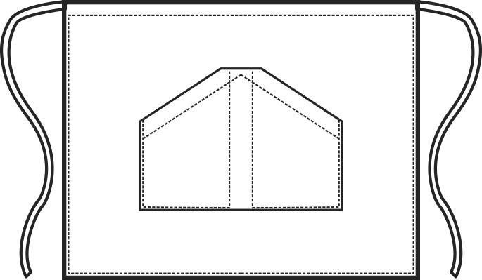 Grembiule Corto Uomo Donna Ristoranti Pizzerie Gessato Nero, Bordeaux, Grigio. Orleans - immagine 6