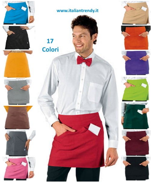 Grembiule A Davantino Corto Bar Disco Pub Birrerie 17 Colori Orleans 100 Poly