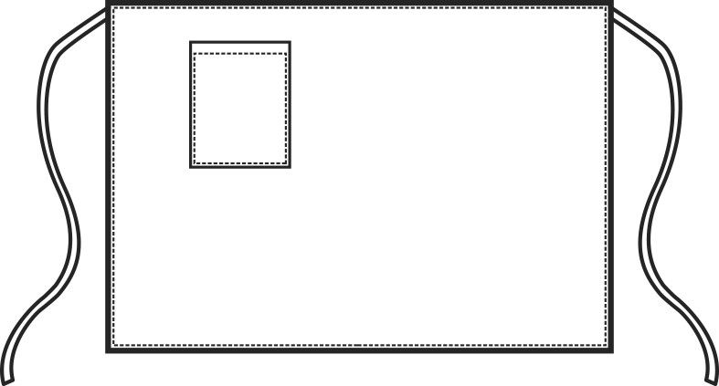 Grembiule a Vita Media Lunghezza in Tessuto Effetto Juta Smoke o Natural 100X70 Dakar - immagine 3