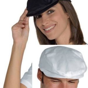Cappello Bianco o in Nero Modello Coppola uomo donna Ristorazione Eventi