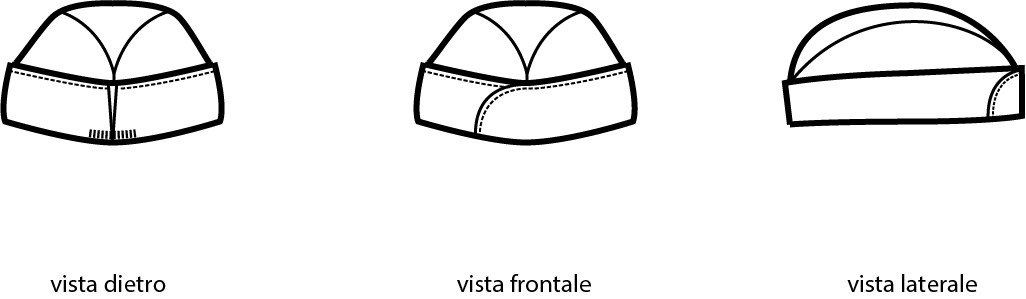 Cappello a Bustina Per Cameriere di Bar, Gelateria, Panificio, Unisex 17 Colori 195 gr. 100 Poly - immagine 20