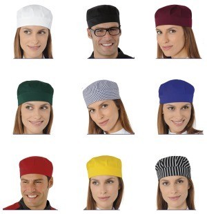 Cappello Cameriere Gelateria a Tamburello per Bar Creperia In 8 Colori