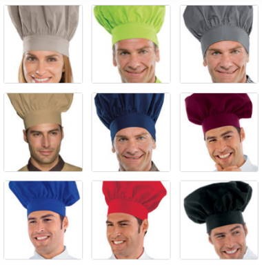 Cappello Da Cuoco Classico 12 Colori gr 195 Misto cotone
