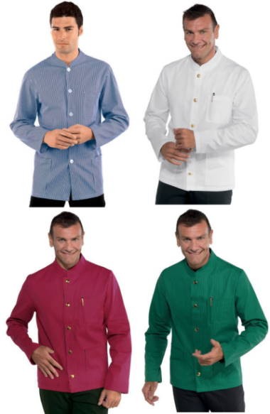 Coreana uomo per divisa alberghi in cotone rigata in 4 varianti