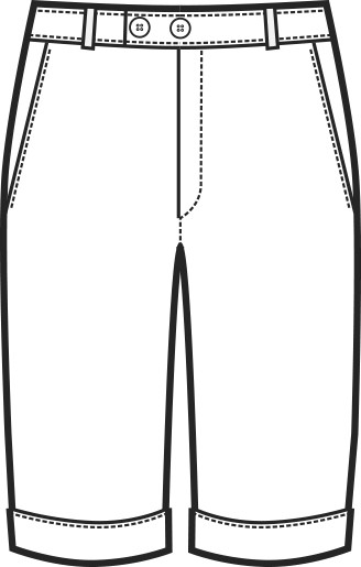 Bermuda con elastico sui fianchi in cotone Bianco o Nero, Blu - immagine 5