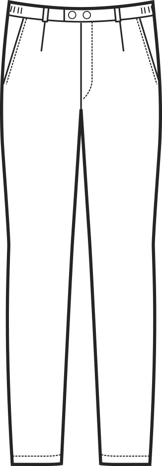 Pantalone classico con pinces Nero, Blu, Bianco - immagine 6