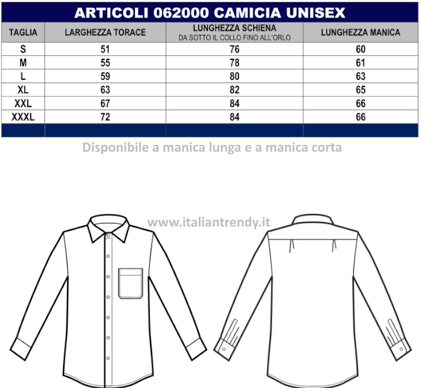Camicia classica vari colori manica lunga e corta - immagine 11