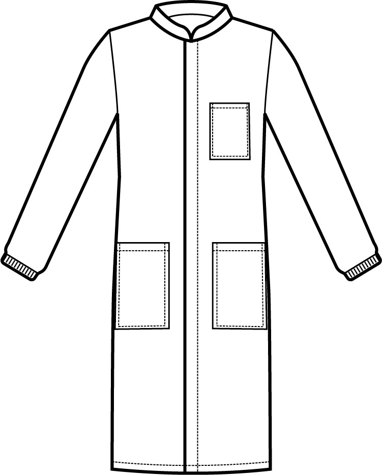 DOVER - Camice medicale biancco collo alla coreana misto cotone - immagine 6