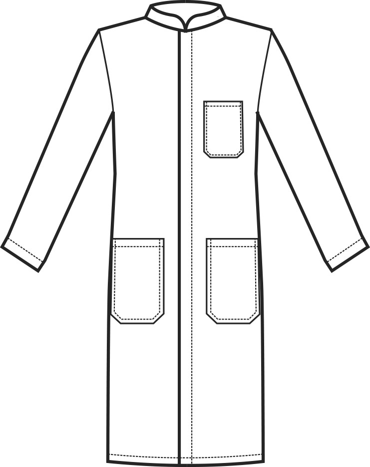 DAVEMPORT - Camice bianco uomo collo alla coreana bottoni automatici 100% cotone - immagine 5