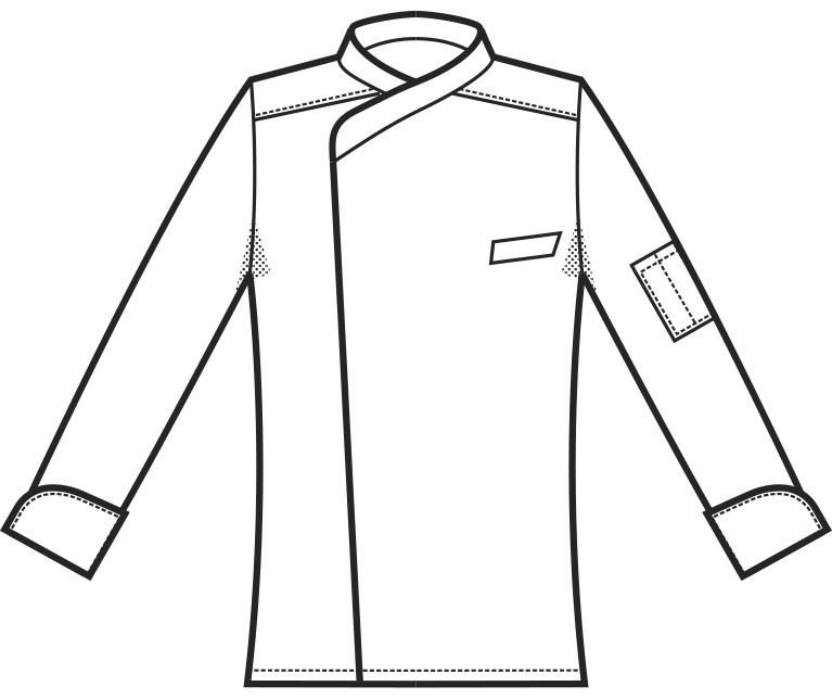 BILBAO - Giacca chef nera con bottoni a pressione ML MC fino alla 3XL 4XL 5XL - immagine 10