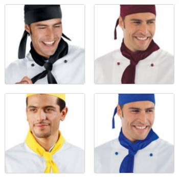 Triangolo Per Cuoco o Chef Per Cucina o Pizzeria 5 Colori Nero, Giallo, Blu, Rosso, Bordeaux