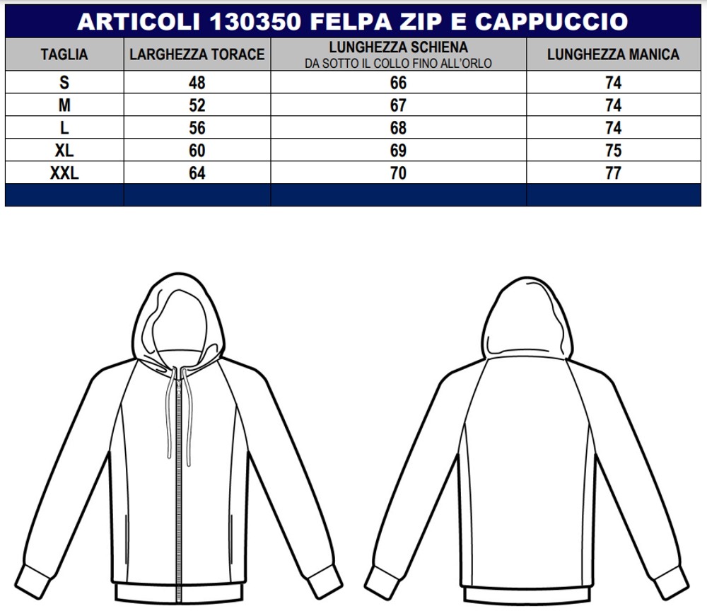 Felpa Slim Elasticizzata Con Cappuccio in Bianco o in Nero Chiusura Intera a Zip - immagine 3