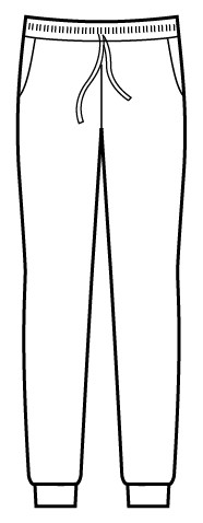 OLIMPIA - Pantalone felpato tipo tuta bianco o nero Unisex - immagine 5