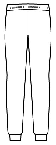 OLIMPIA - Pantalone felpato tipo tuta bianco o nero Unisex - immagine 6