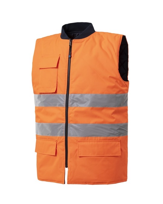 Gilet ad Alta Visibilità Hi-Vis Reversibile con 5 Tasche e Porta Badge- in 2 Colori - immagine 6