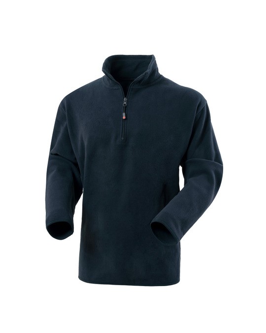 Felpa in Micro Pile Dublino Da Lavoro- Collo Alto e Zip - Nero, Grigio, Blu, Bianco, Azzurro - immagine 4