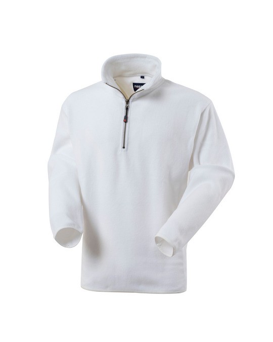 Felpa in Micro Pile Dublino Da Lavoro- Collo Alto e Zip - Nero, Grigio, Blu, Bianco, Azzurro - immagine 3