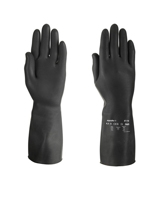 Guanto AlphaTec 87-118 in Lattice Naturale per Impieghi Gravosi, Taglie 8, 9, 10