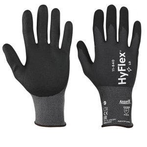 Guanto da Lavoro in Schiuma di Nitrile Traspirante - Resistenza e Comfort per Uso Industriale HyFlex 11-840