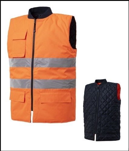Gilet ad Alta Visibilità Hi-Vis Reversibile con 5 Tasche e Porta Badge- in 2 Colori - immagine 16