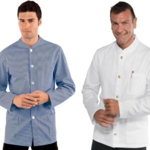 giacca coreana rigata tinta unita in cotone da uomo collaboratore