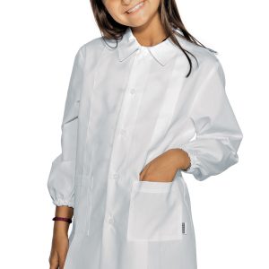 Grembiule Bianco Bambino o Bambina da 3 a 11 Anni per Divisa Asilo Scuola Collegio