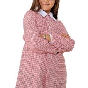 Grembiule per Bambina o Bambino Asilo Scuola Materna 3-4-5-6 Anni a Quadretti Verde, Giallo, Rosso, Azzurro