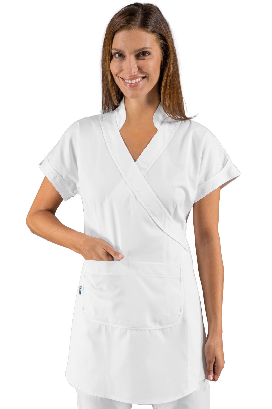 Kimono Tahiti Bianco o Nero Elegante collo Coreano Con Scollatura A V Boheme - immagine 2