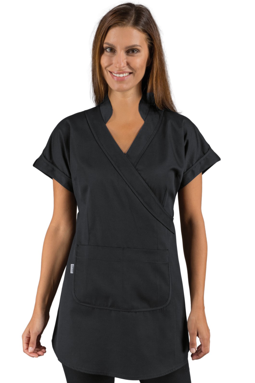 Kimono Tahiti Bianco o Nero Elegante collo Coreano Con Scollatura A V Boheme - immagine 3