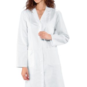 Camice Donna Lungo Bianco Per Medico Farmacista Non Sciancrato
