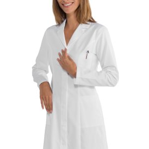 Camice Donna Super Slim Fit Bianco per Medico Farmacista Molto Sciancrato Misto Cotone