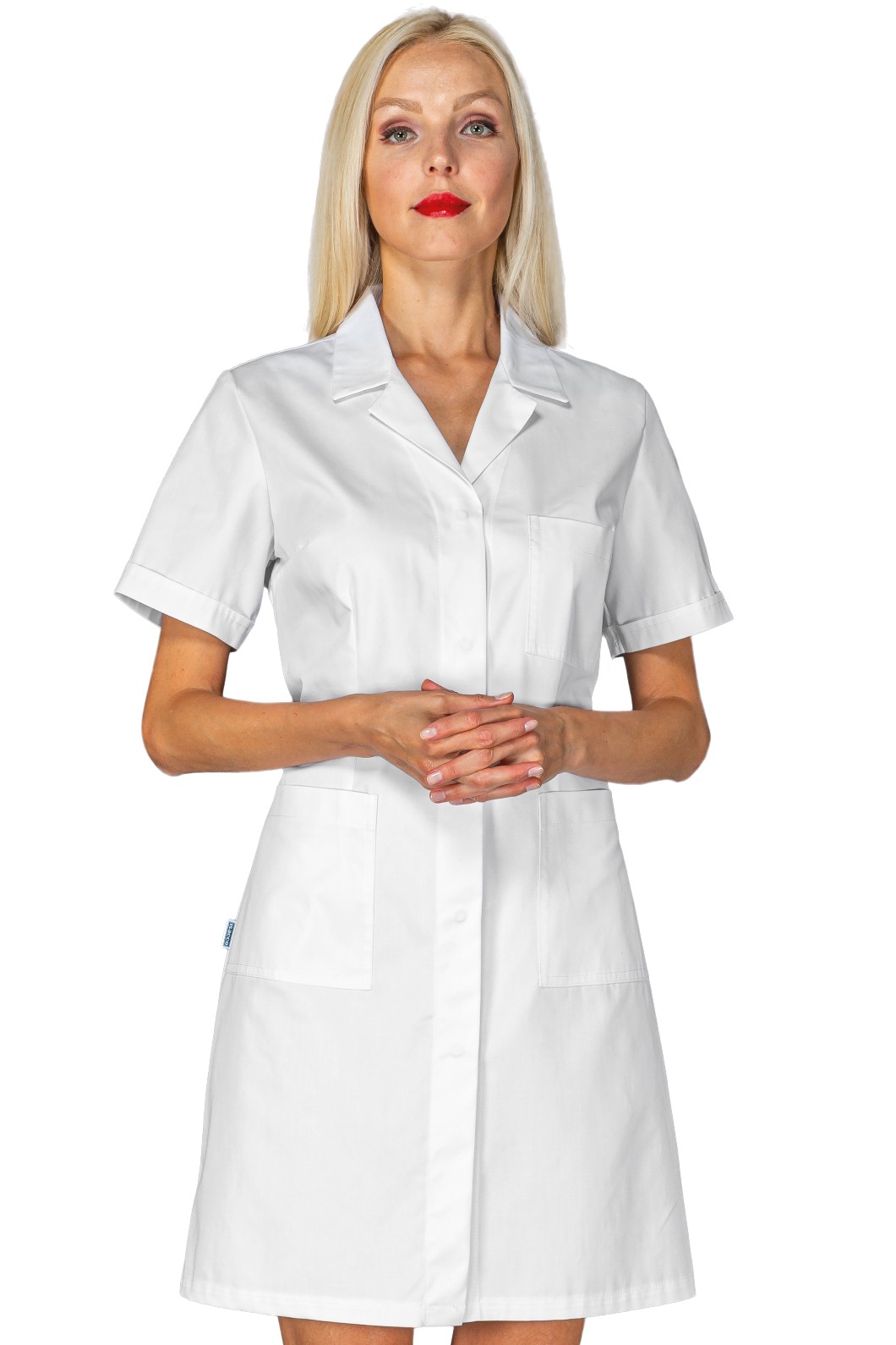 Camice da Donna Bianco da Laboratorio In Cotone Slim Elastico ai Polsi - immagine 2