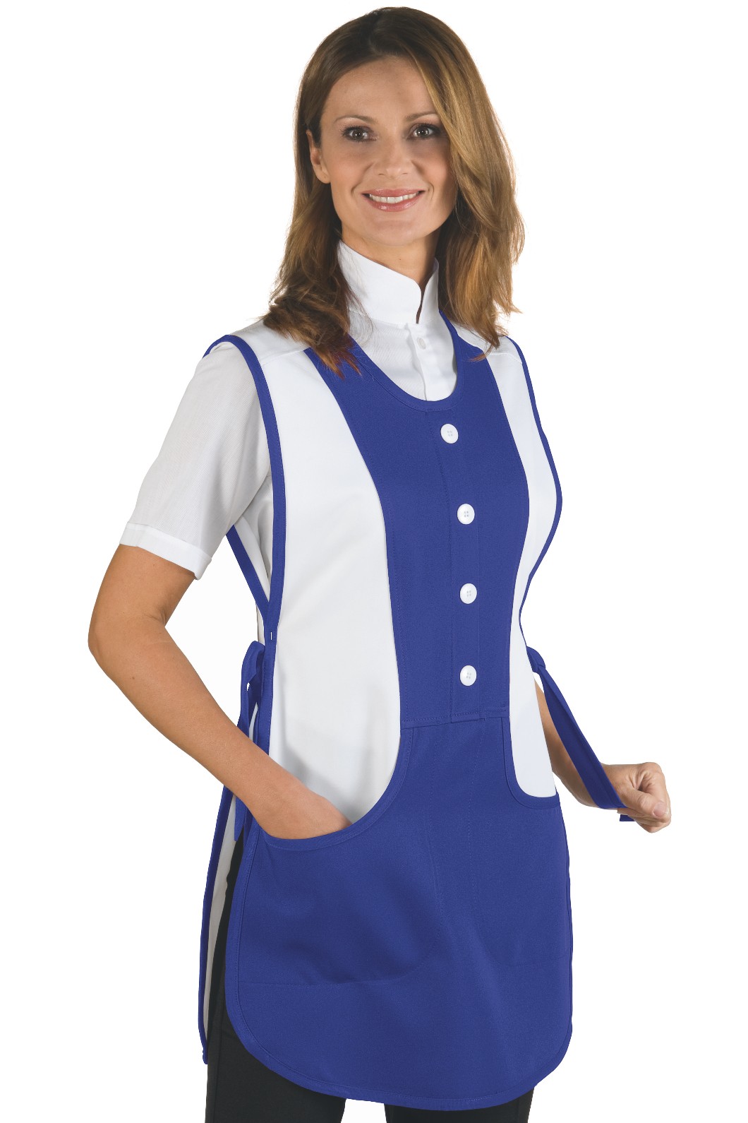 Grembiule Donna Poncho Alimentari E Bar In Bicolore 12 Colori - immagine 4