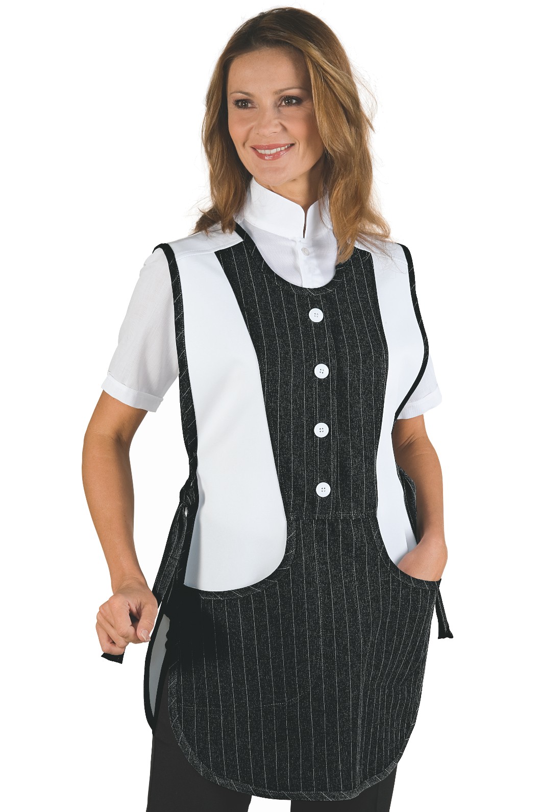 Grembiule Donna Poncho Alimentari E Bar In Bicolore 12 Colori - immagine 6