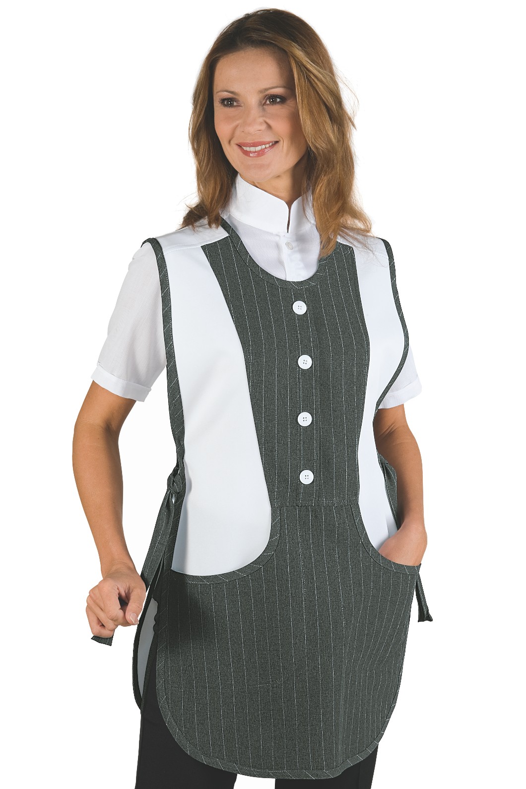 Grembiule Donna Poncho Alimentari E Bar In Bicolore 12 Colori - immagine 7