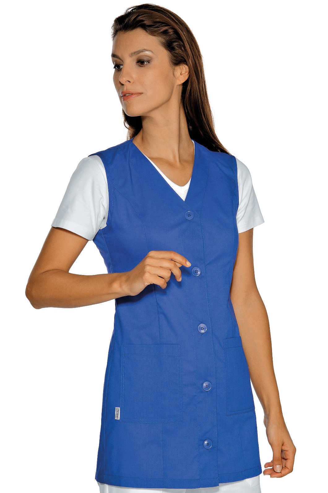 Smanicato A Casacca Da Donna Per Centro Estetico Spa Nero o Blu Cina - immagine 2