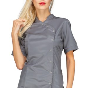 Casacca da Donna Manica Corta Antimacchia Per Estetiste Parrucchiere 4 Colori
