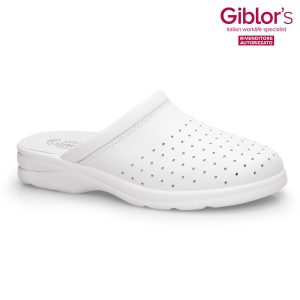 Ciabatta a Zoccolo Da Uomo Bianca Con Tomaia Traforata Linea Sanitaria