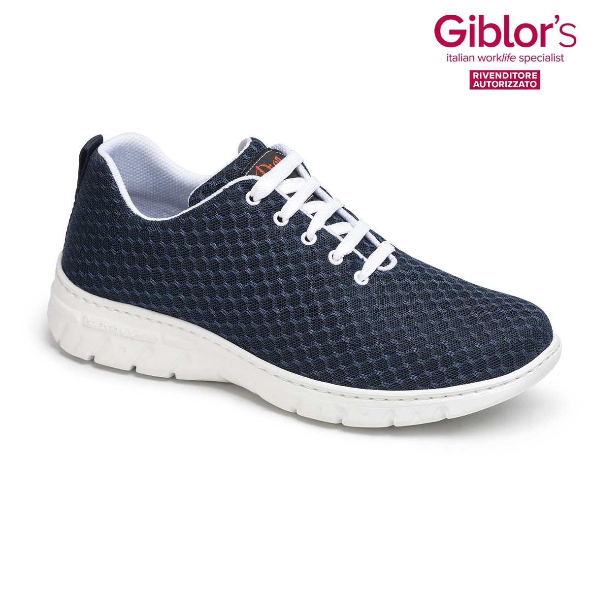 Sneakers Leggera In Rete Traspirante Bianca, Nera, Grigia, Blu Con Lacci- per HoReCa - immagine 4