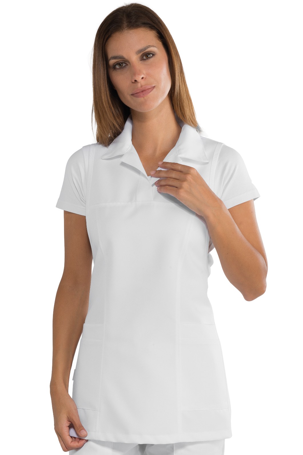 Vestitino Donna A Poncho Per Parrucchiera Estetista Spa Con Colletto A Polo 7 Colori - immagine 3