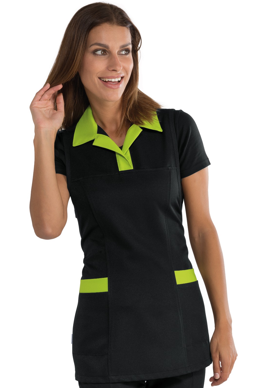 Vestitino Donna A Poncho Per Parrucchiera Estetista Spa Con Colletto A Polo 7 Colori - immagine 8