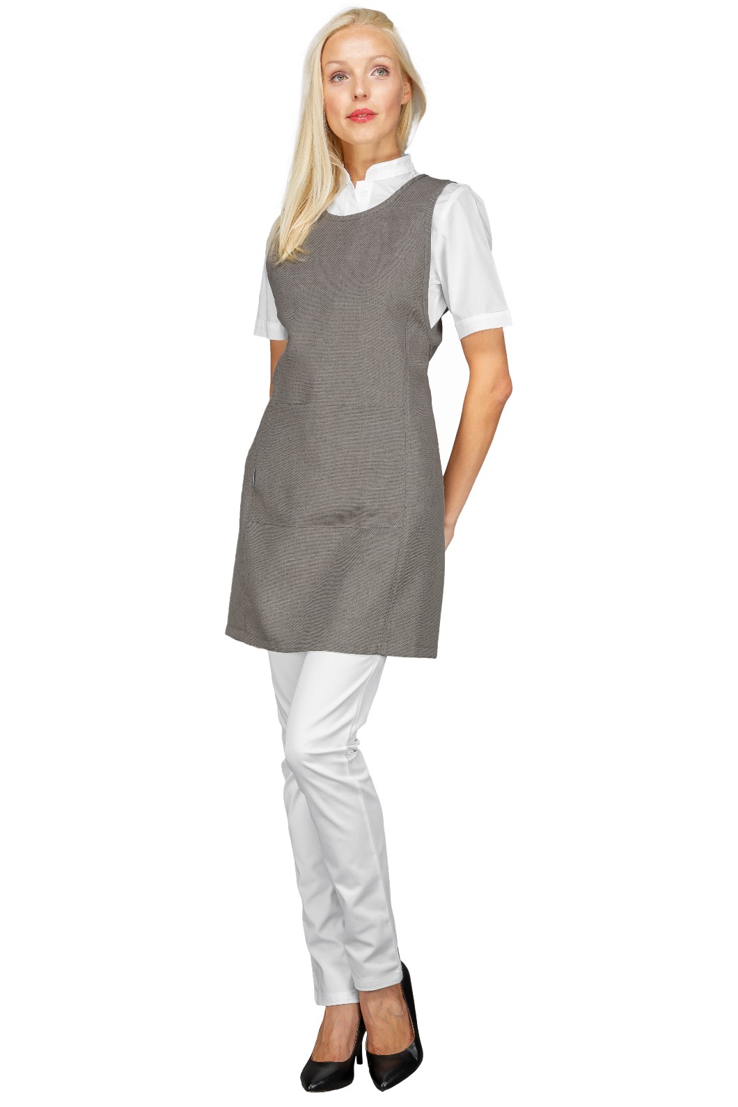 Vestitino Donna A Poncho Lungo Per Parrucchiera Estetista Spa + Colori - immagine 8