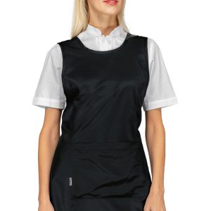 Poncho Scamiciato Lungo da Donna Nero Tessuto Antimacchia Super Dry