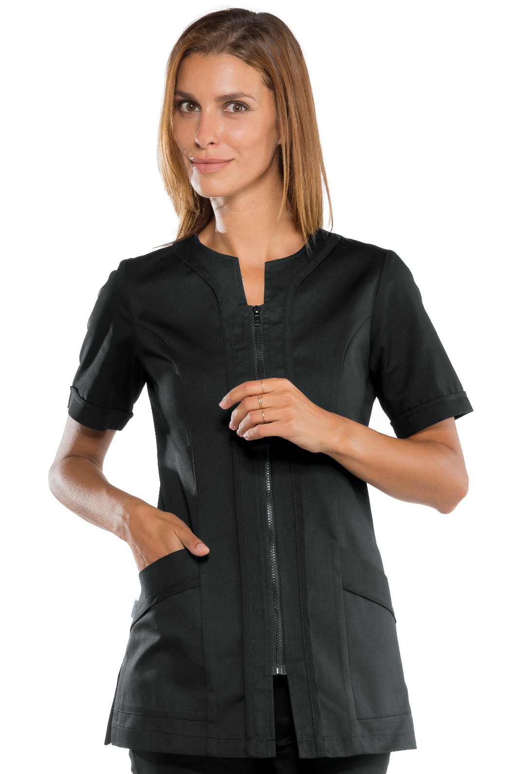 Casacca Nera Extra Slim da Donna Per Centro Spa Benessere - immagine 2