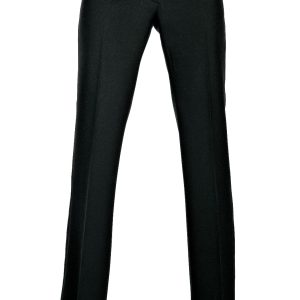 Pantalone Nero Stretch Donna Vita Media Cotone Elasticizzato Per Divisa