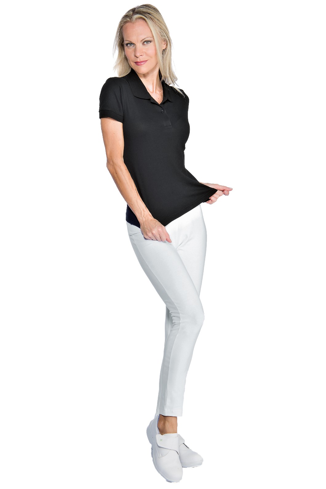 Pantalone Leggings Nero o Bianco da Donna Per Estetista Benessere Fitness - immagine 2